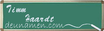 Timm Haardt Visitenkarte